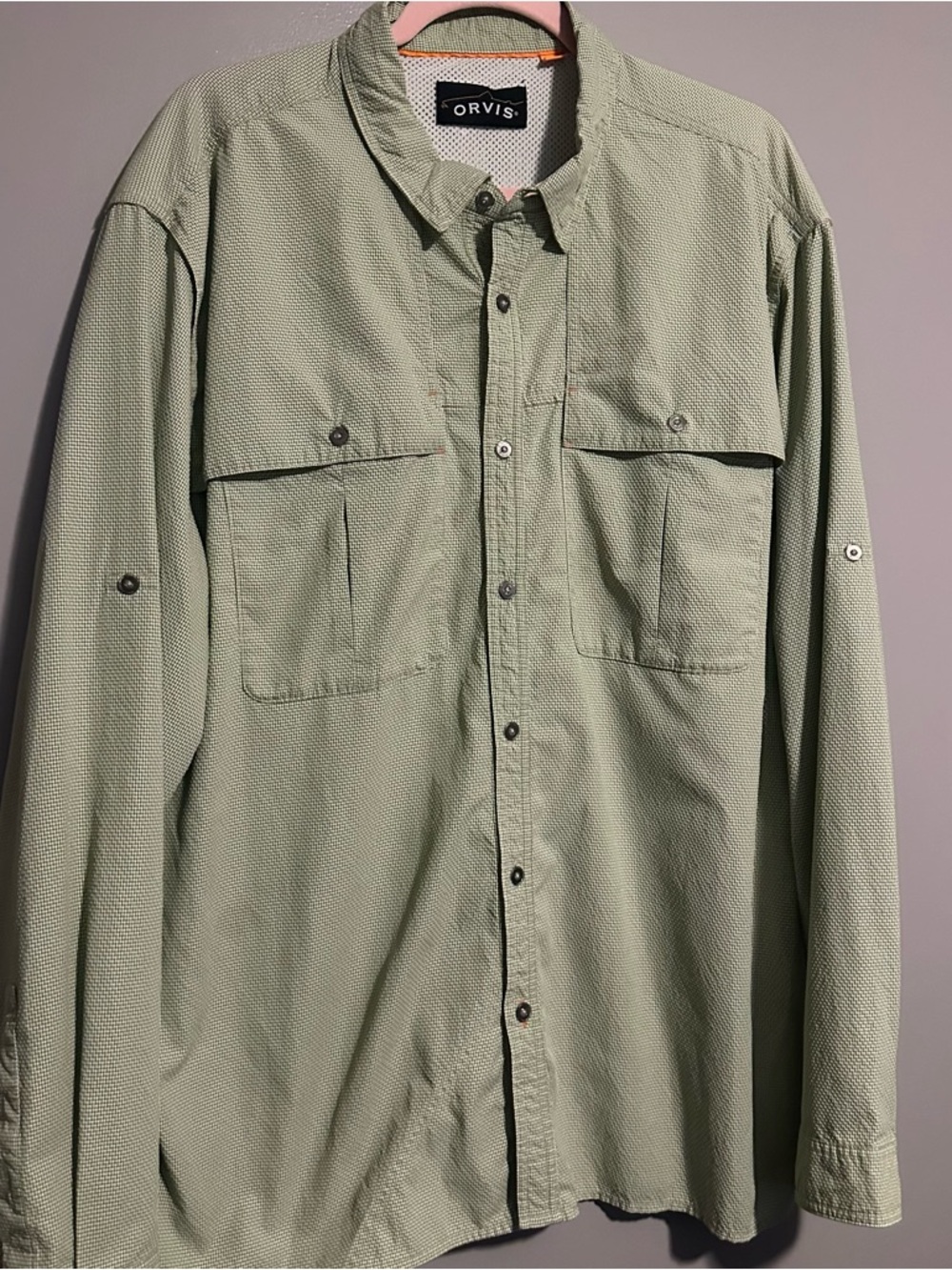 Orvis Light Sage Casual Button-Down Shirt